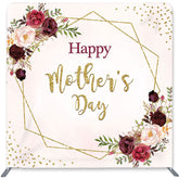 Lofaris Happy Mothers Day Flower Double-Sided Backdrop for Party